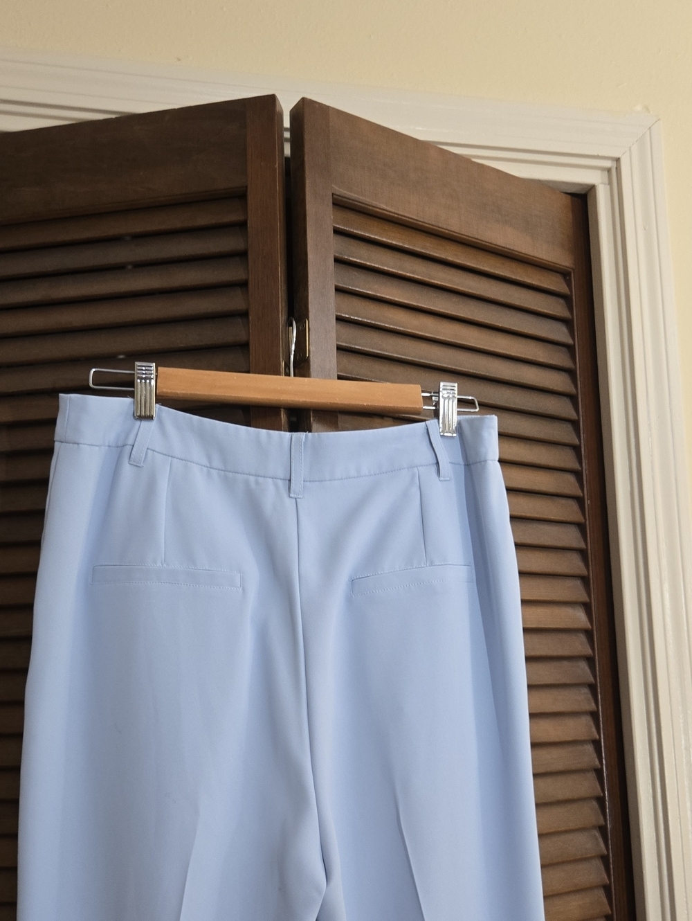 Women's Light Blue Pleated Trousers - Picture 5 of 6